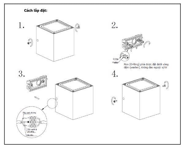 Đèn gắn tường ngoài trời Nanoco NBL2541/2541-6 12W IP54