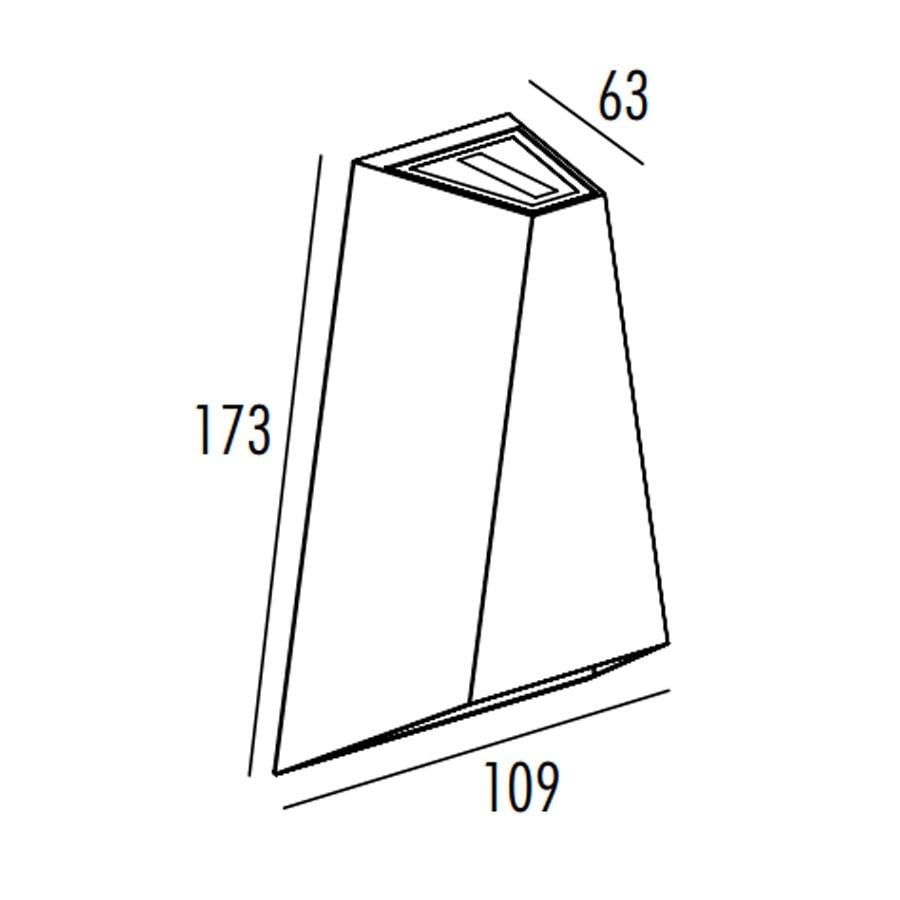 Đèn gắn tường ngoài trời Nanoco NBL2553 9W IP54, nhôm đúc, chóa thủy tinh