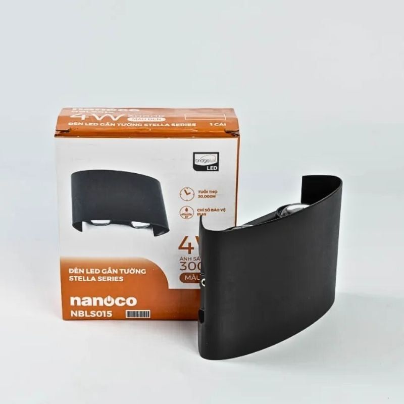 Đèn gắn tường ngoài trời Nanoco NBLS015/NBLS015W 4W IP65
