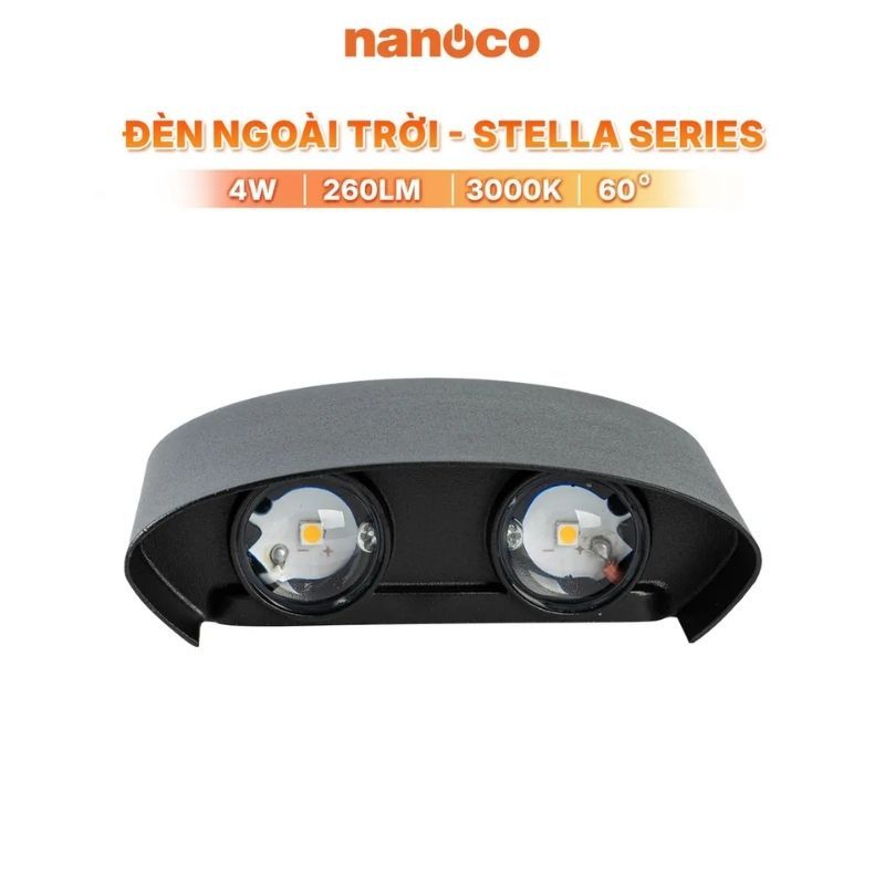 Đèn gắn tường ngoài trời Nanoco NBLS015/NBLS015W 4W IP65