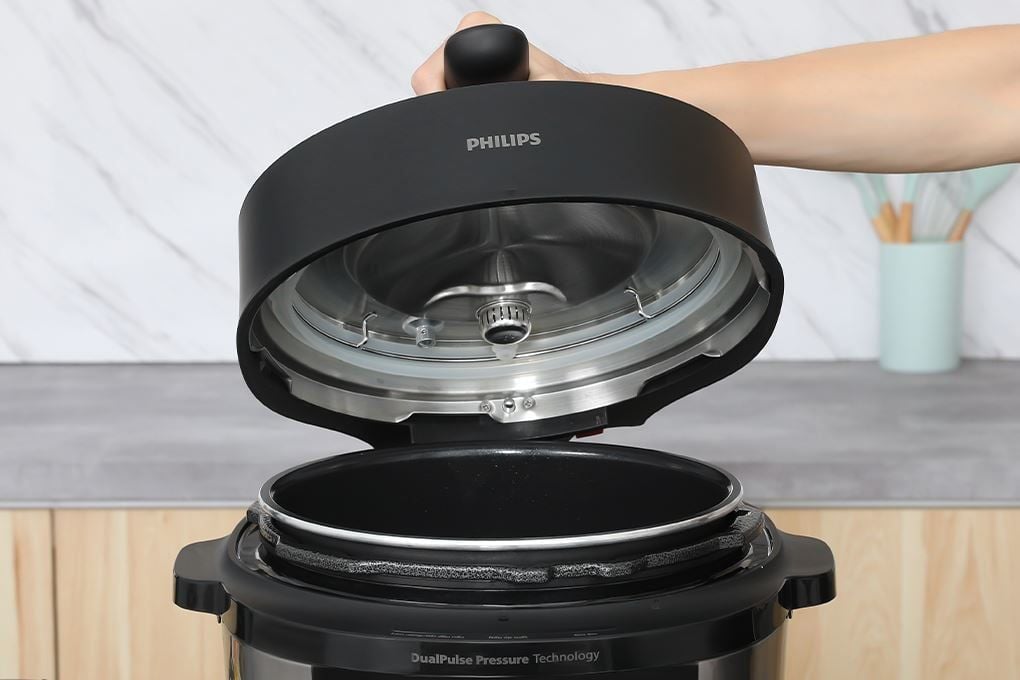 Nồi áp suất điện đa năng Philips HD2616/70 6L, công suất 1000W, công nghệ DualPulse