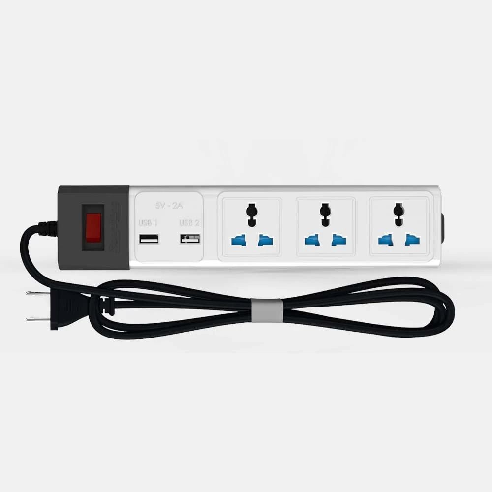 Ổ cắm đa năng USB Rạng Đông OC02.USB 3C/3M/10A, tối đa 2500W