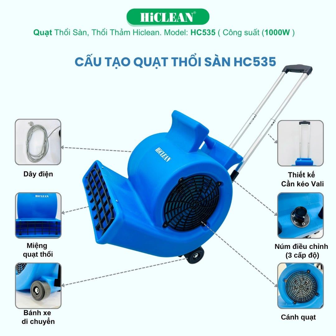 Quạt thổi công nghiệp HiClean. Model: HC535