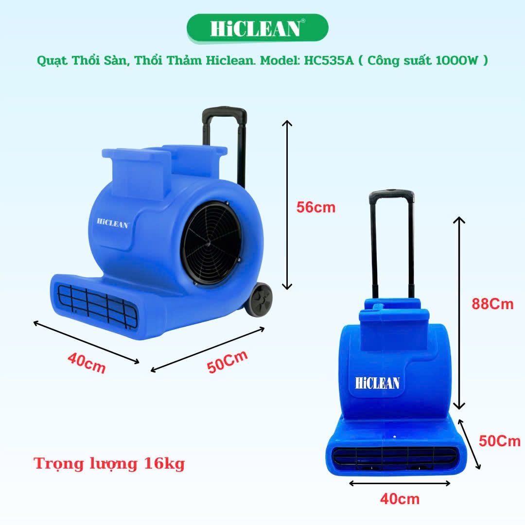 Máy thổi khí làm khô sàn công nghiệp Hiclean. Model: HC535A