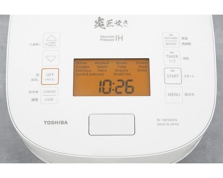 Nồi cơm áp suất cao tần Toshiba 1.8 lít RC-18VXWVN(W)