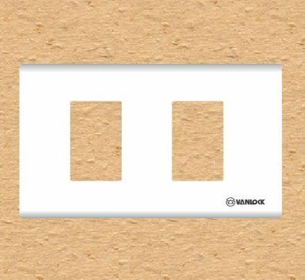 Mặt 2 lỗ cho công tắc ổ cắm Sino S18CC2X màu trắng