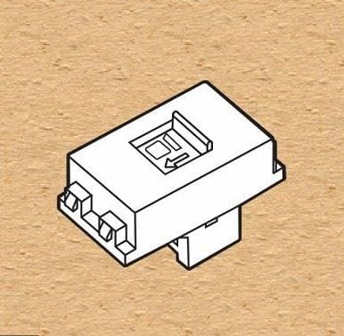Ổ cắm máy tính 8 dây có màn che Sino S18CC31RJ5E màu trắng