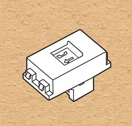 Ổ cắm điện thoại 4 dây có màn che Sino S18CC31RJ màu trắng