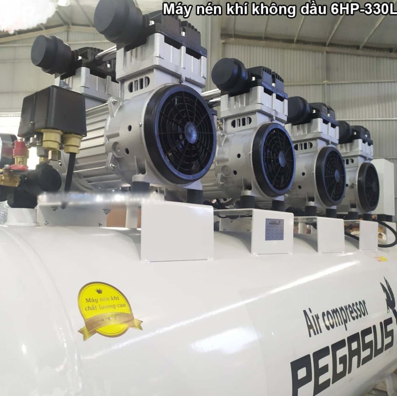 MÁY NÉN KHÍ KHÔNG DẦU GIẢM ÂM PEGASUS TM-OF1100X4-500L
