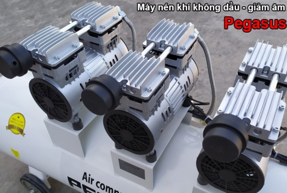 MÁY NÉN KHÍ KHÔNG DẦU,GIẢM ÂM PEGASUS TM-OF750x3- 70L