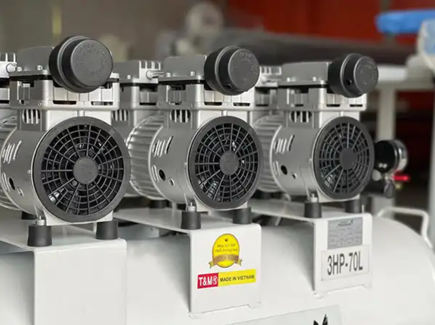 MÁY NÉN KHÍ KHÔNG DẦU,GIẢM ÂM PEGASUS TM-OF750x3- 70L