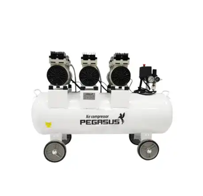 MÁY NÉN KHÍ KHÔNG DẦU,GIẢM ÂM PEGASUS TM-OF750x3 - 120L