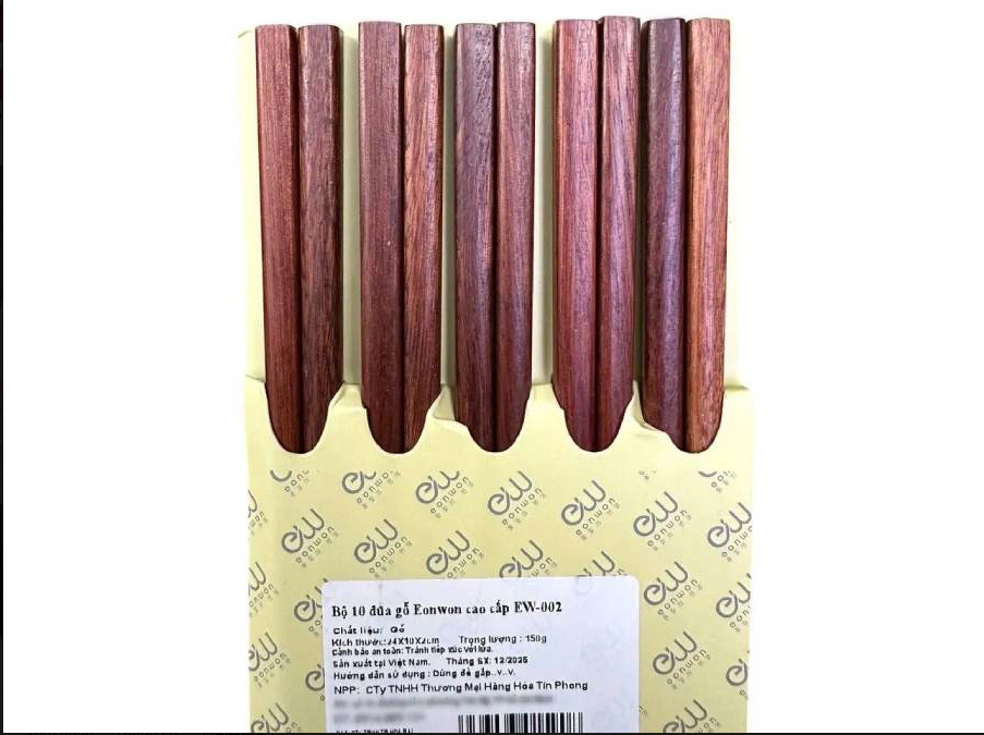Bộ 10 đũa gỗ Eonwon cao cấp EW-002