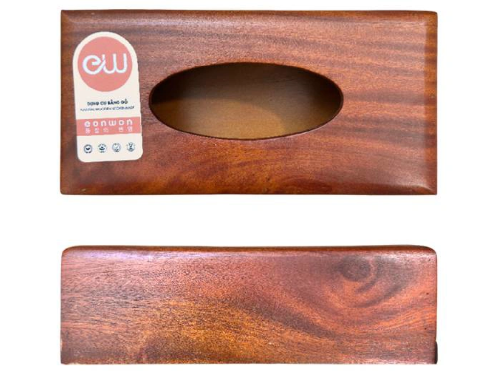 Hộp khăn giấy gỗ chữ nhật Eonwon DC-EW306