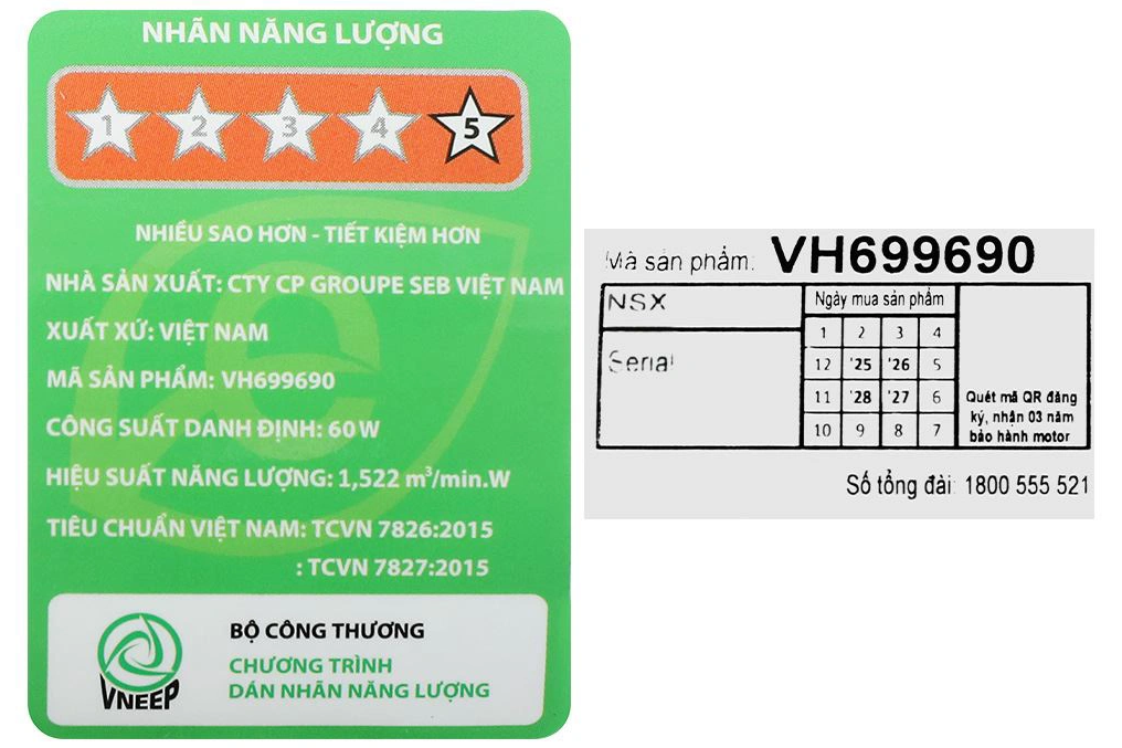 Quạt đứng Tefal Turbo Silence Extreme VH699690 Trắng