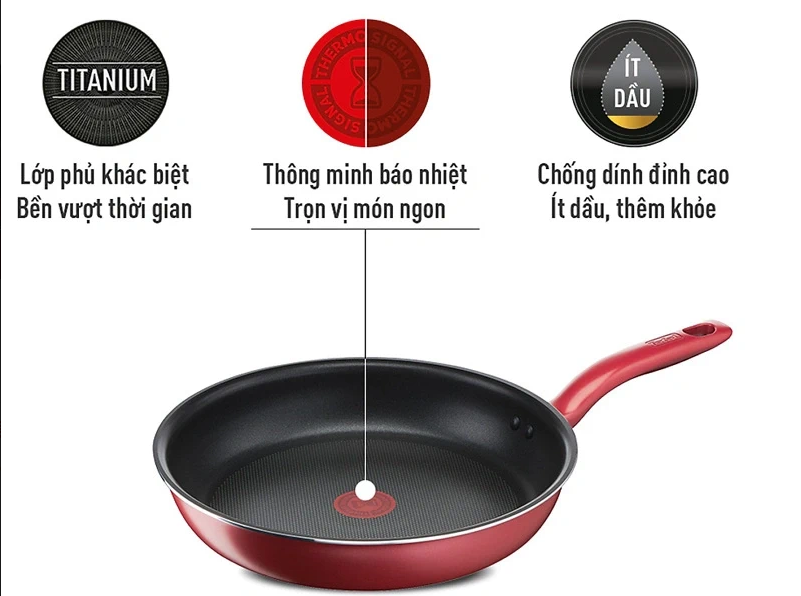 Chảo chiên Tefal So Chef 24cm Nông G1358495 / 24cm Sâu G1358496 / 28cm Nông G1358695 / 28cm Sâu G1358696
