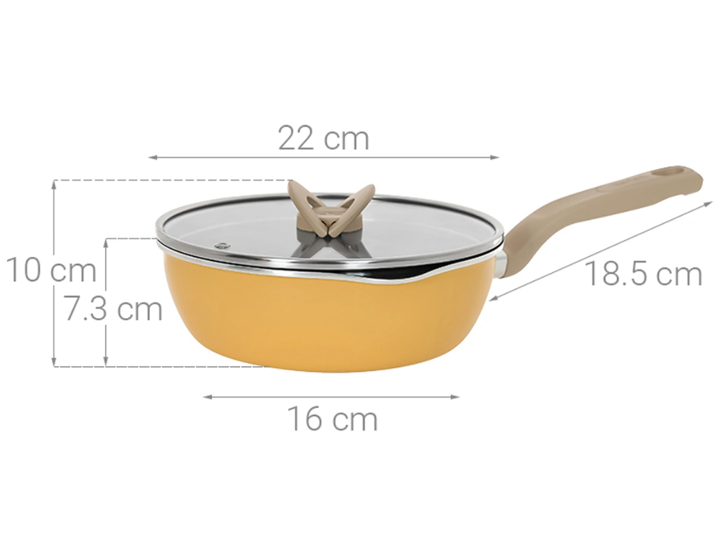 Chảo nồi có nắp đa năng 3 trong 1 22cm Tefal G1802524