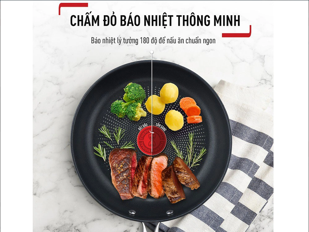 Chảo chiên inox Tefal Duetto Plus 24cm G7320434/ 26cm G7320524 / G7320634 - 28cm