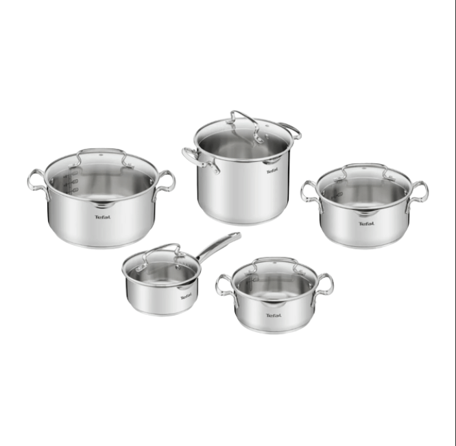 Bộ 5 nồi inox Tefal Duetto Plus G719SA55 (quánh 16cm, nồi 18/20/22/24cm)