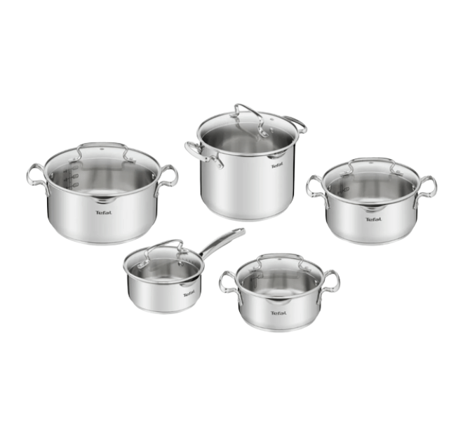 Bộ 5 nồi inox Tefal Duetto Plus G719SA55 (quánh 16cm, nồi 18/20/22/24cm)