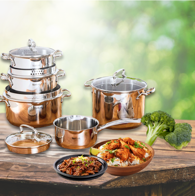 Bộ 5 nồi inox Tefal Duetto Plus G719SA55 (quánh 16cm, nồi 18/20/22/24cm)