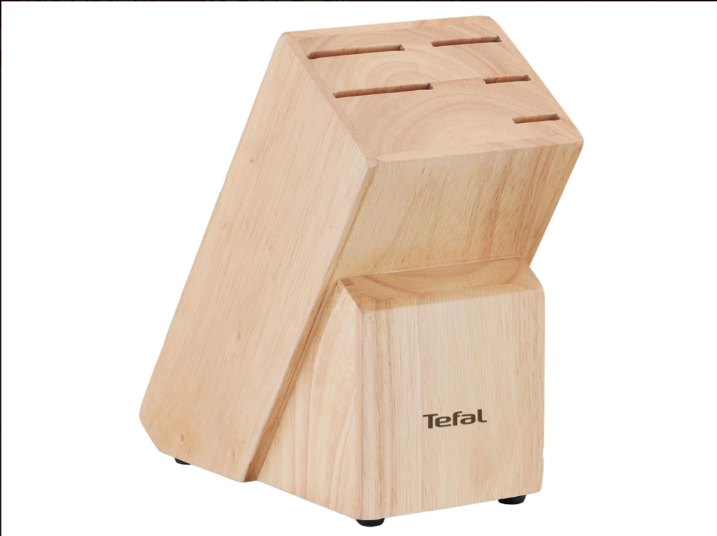 Bộ dao 5 món và kệ dao gỗ Tefal Ice Force K232S574