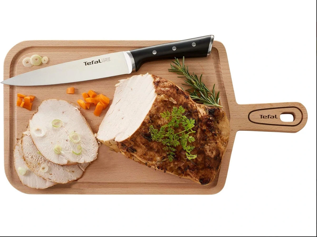 Bộ dao kéo 7 món và kệ gỗ Tefal Ice Force K232S714