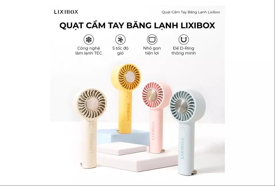 Quạt Cầm Tay Băng Lạnh Lixibox Handheld Refrigeration Fan
