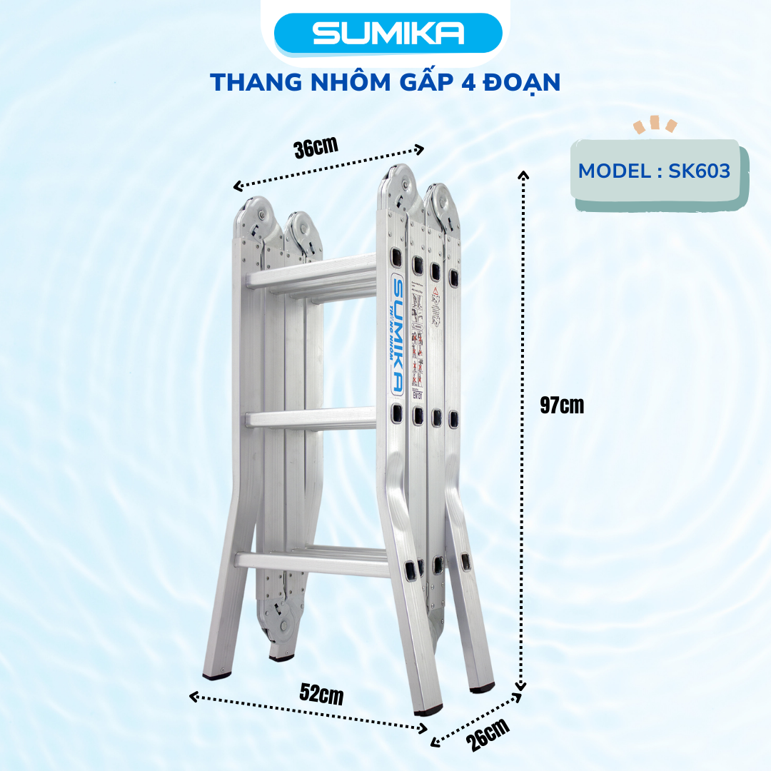 Thang nhôm gấp đa năng. Model: SKM603