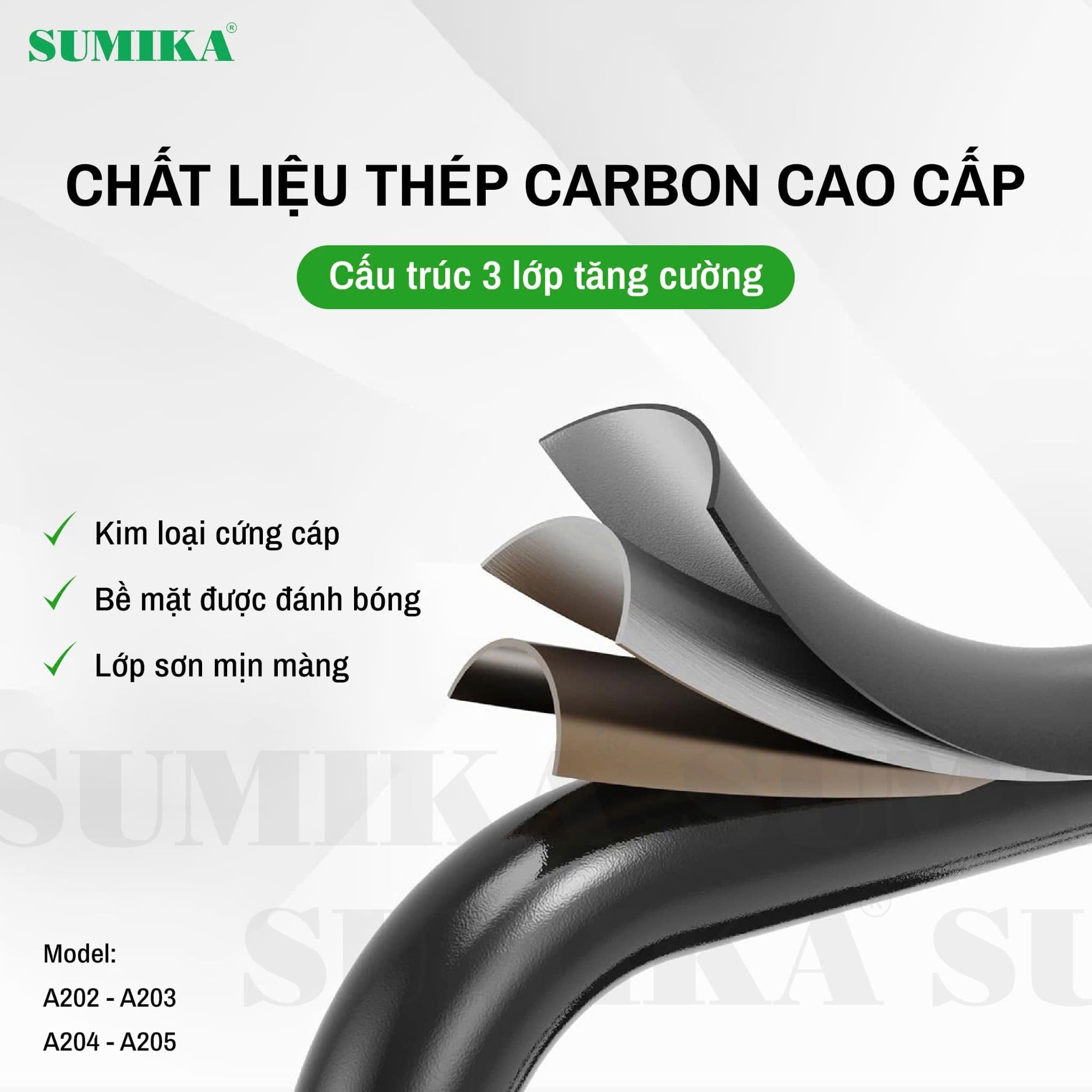 Thang ghế gia đình 5 bậc SUMIKA A205 (Màu Đen), chiều cao 115cm