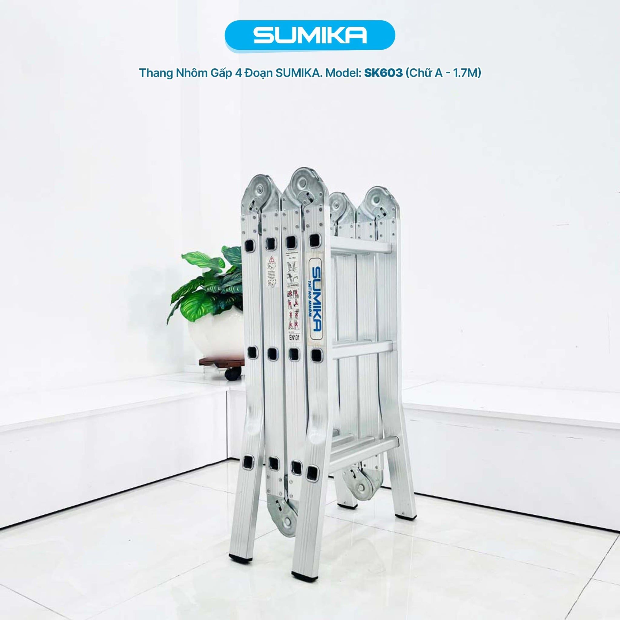 Thang nhôm gấp đa năng. Model: SKM603