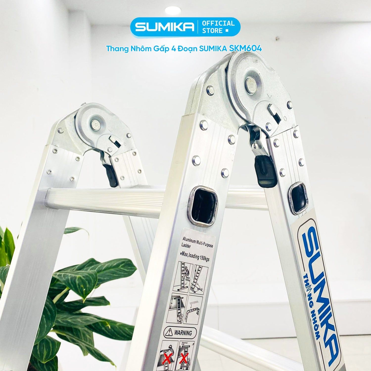 Thang nhôm gấp đa năng Sumika. Model: SKM604