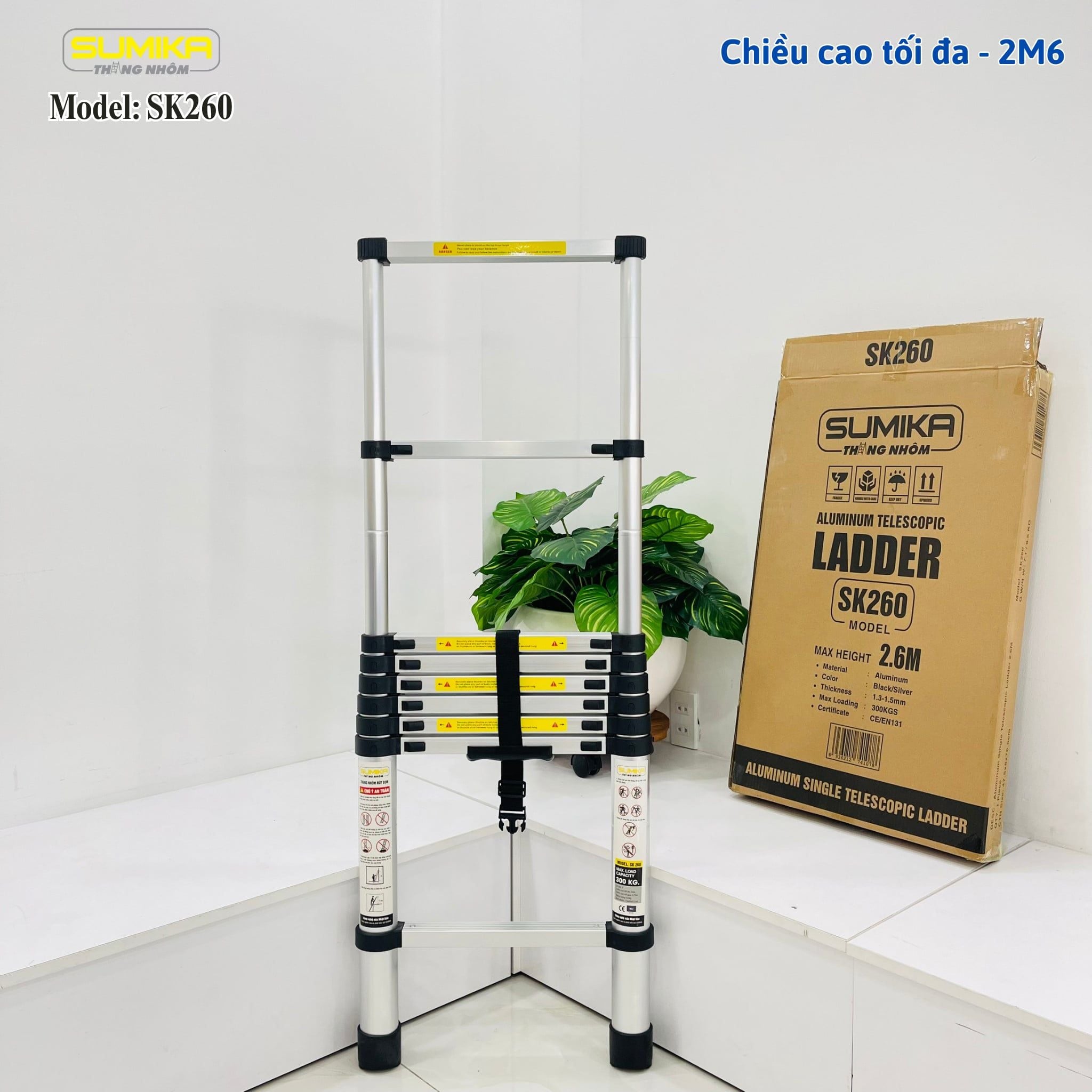 Thang Nhôm Rút Đơn Sumika SK260