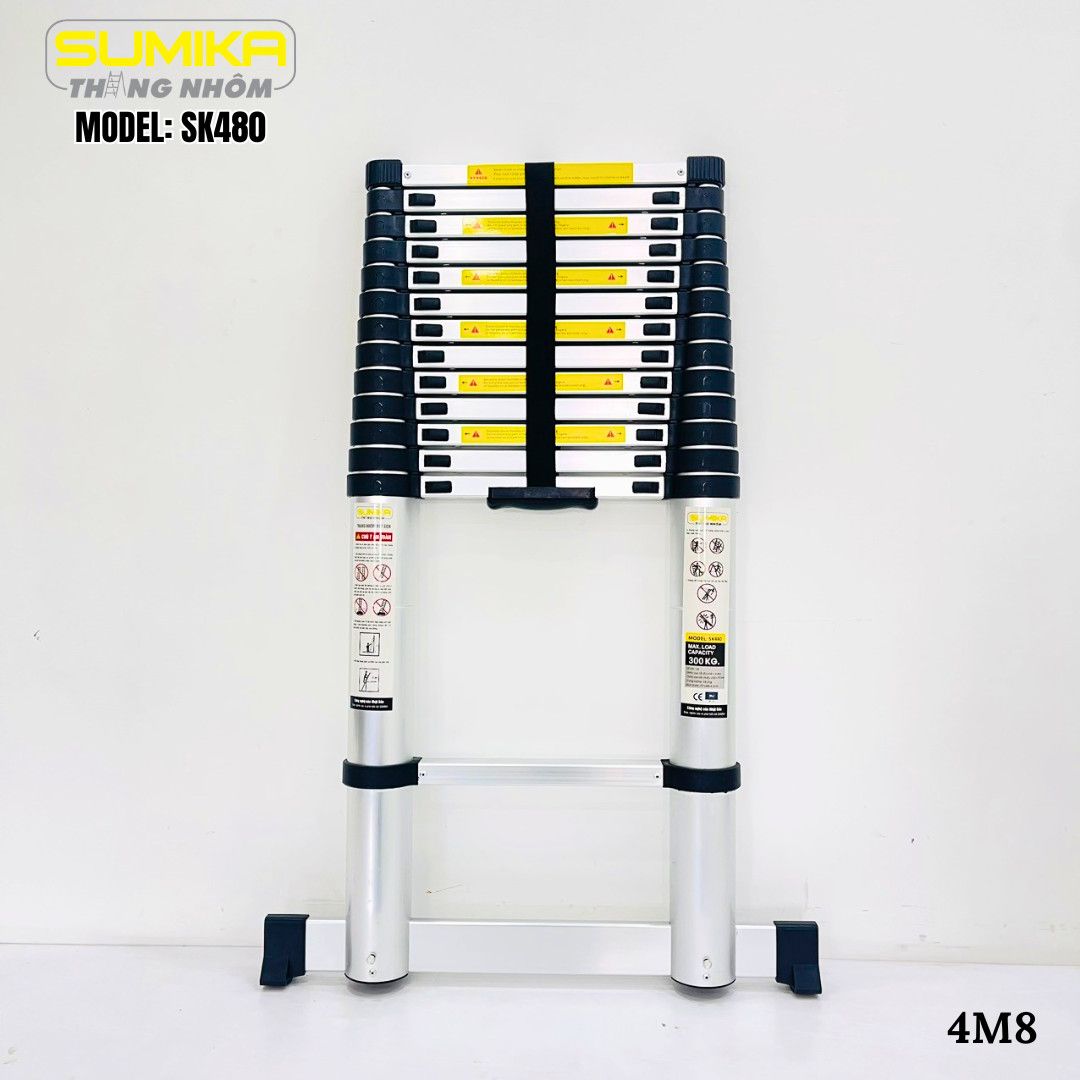 Thang nhôm rút đơn SUMIKA SK480, chiều cao 4.8m