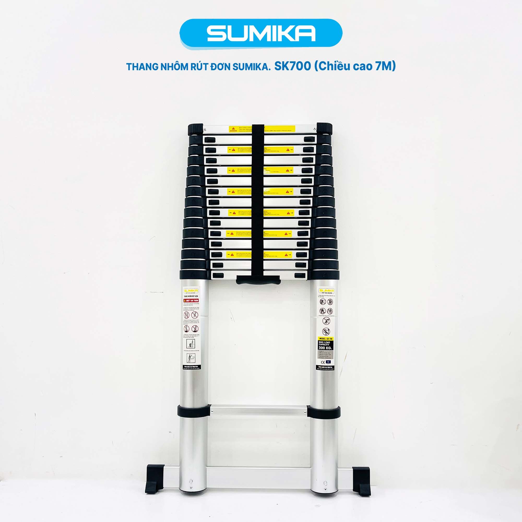 Thang nhôm rút SUMIKA SK700, chiều cao 7.0m