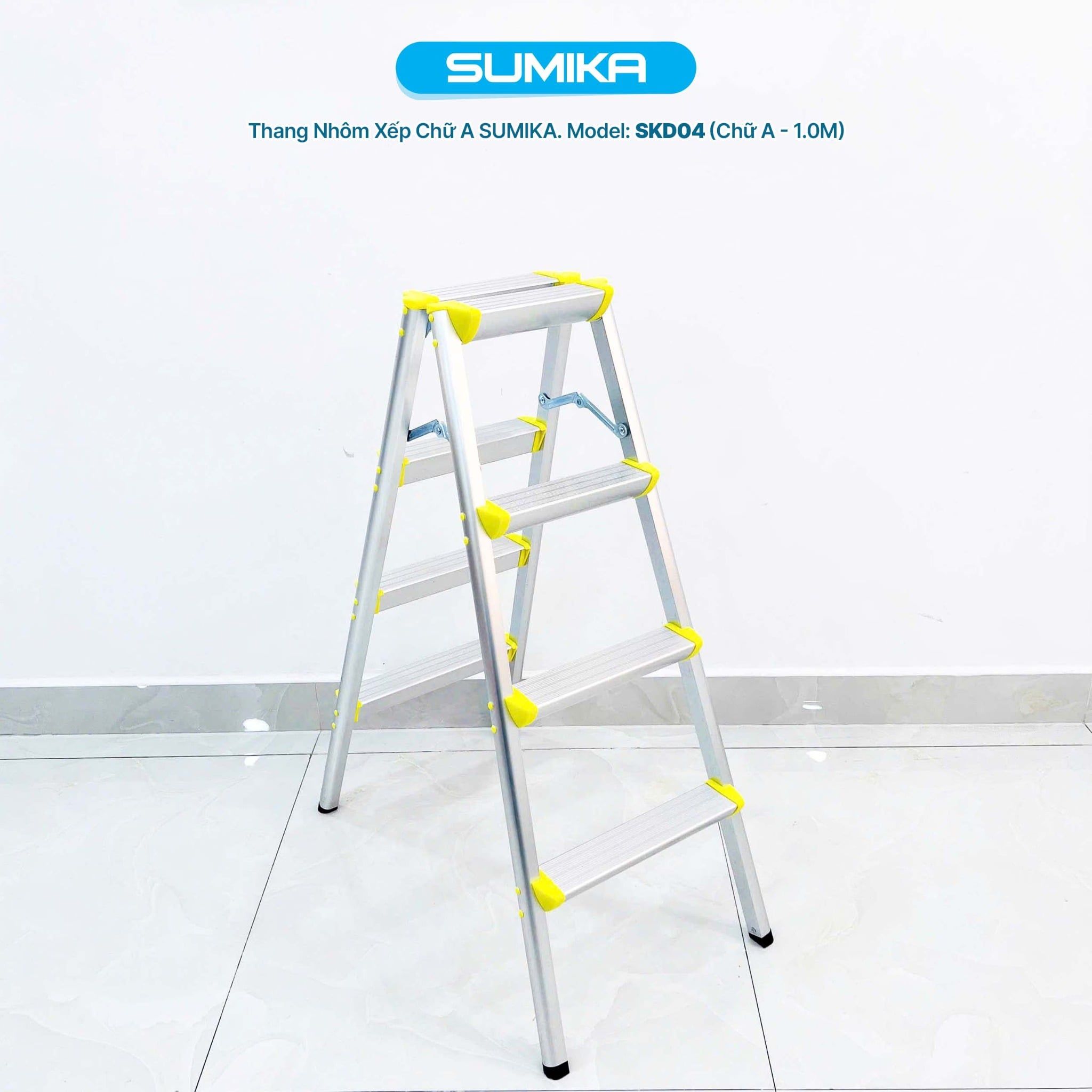 Thang nhôm xếp chữ A Sumika SKD04, chiều cao 100cm