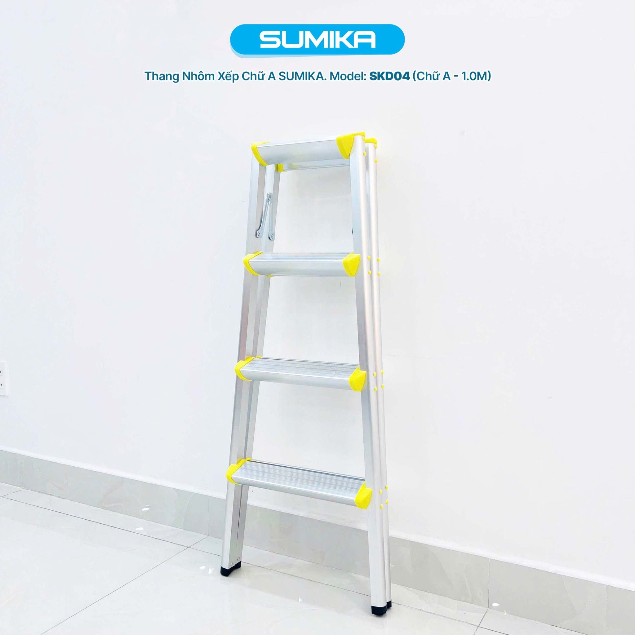 Thang nhôm xếp chữ A Sumika SKD04, chiều cao 100cm