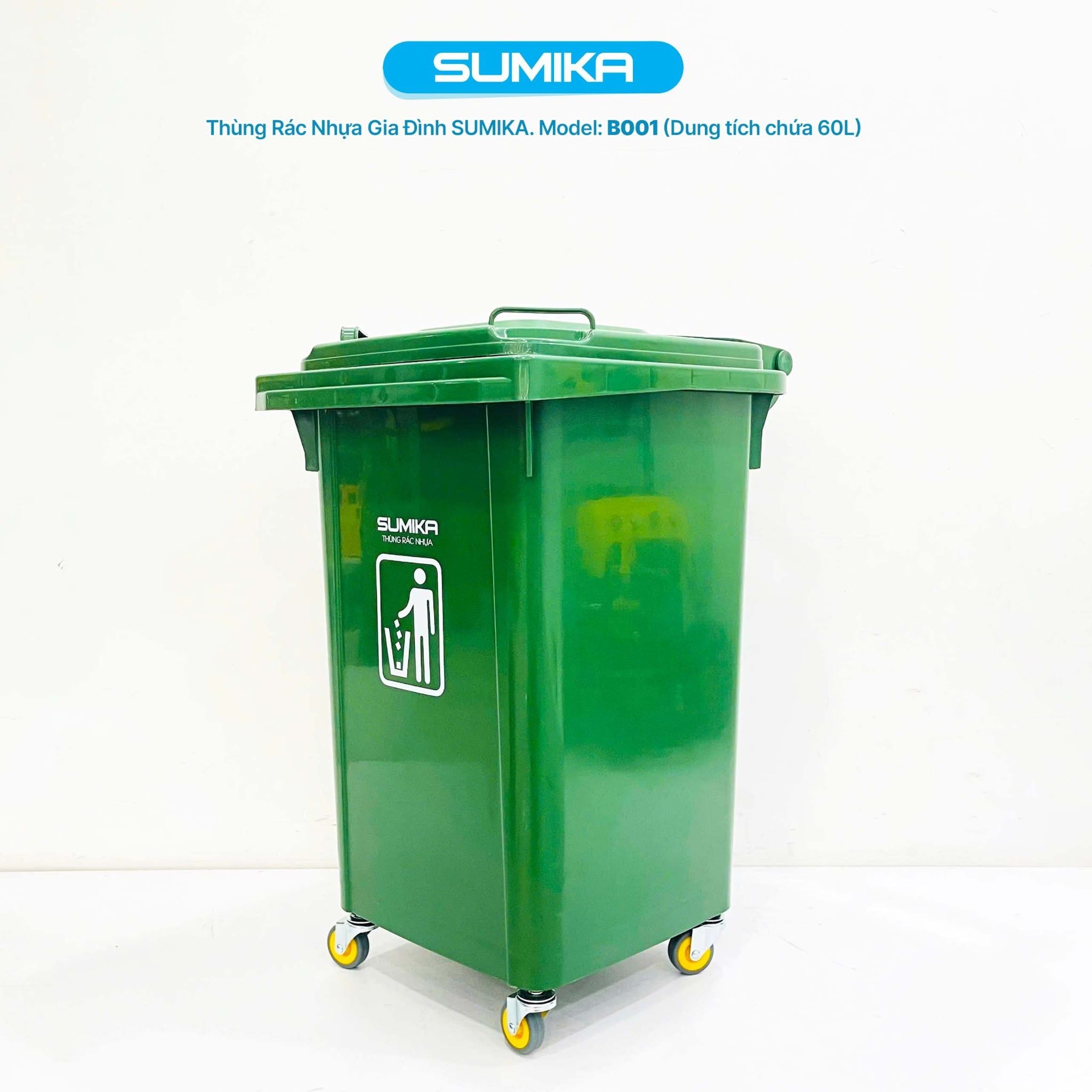 Thùng Rác Nhựa Gia Đình SUMIKA B001