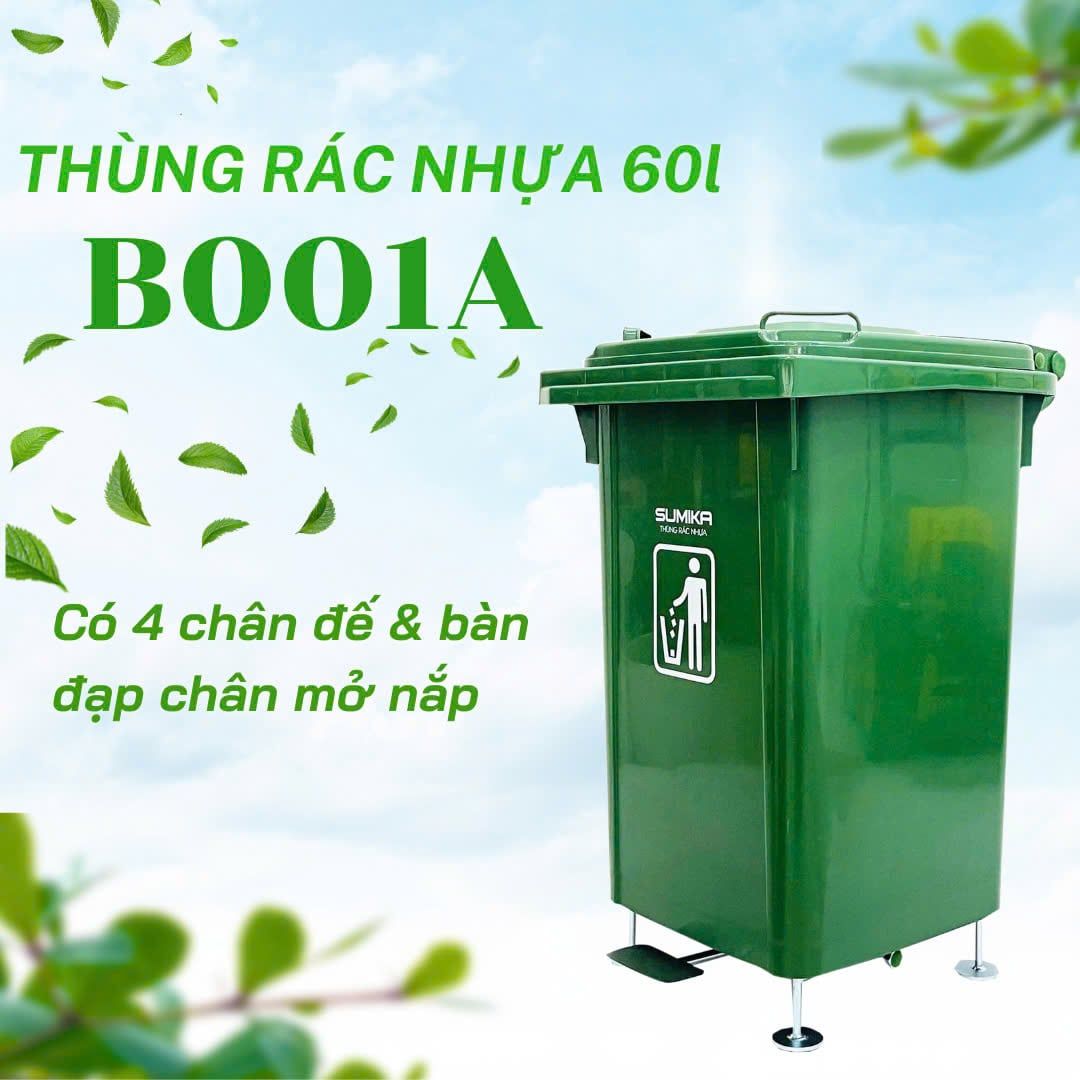 Thùng Rác Nhựa Gia Đình SUMIKA B001A