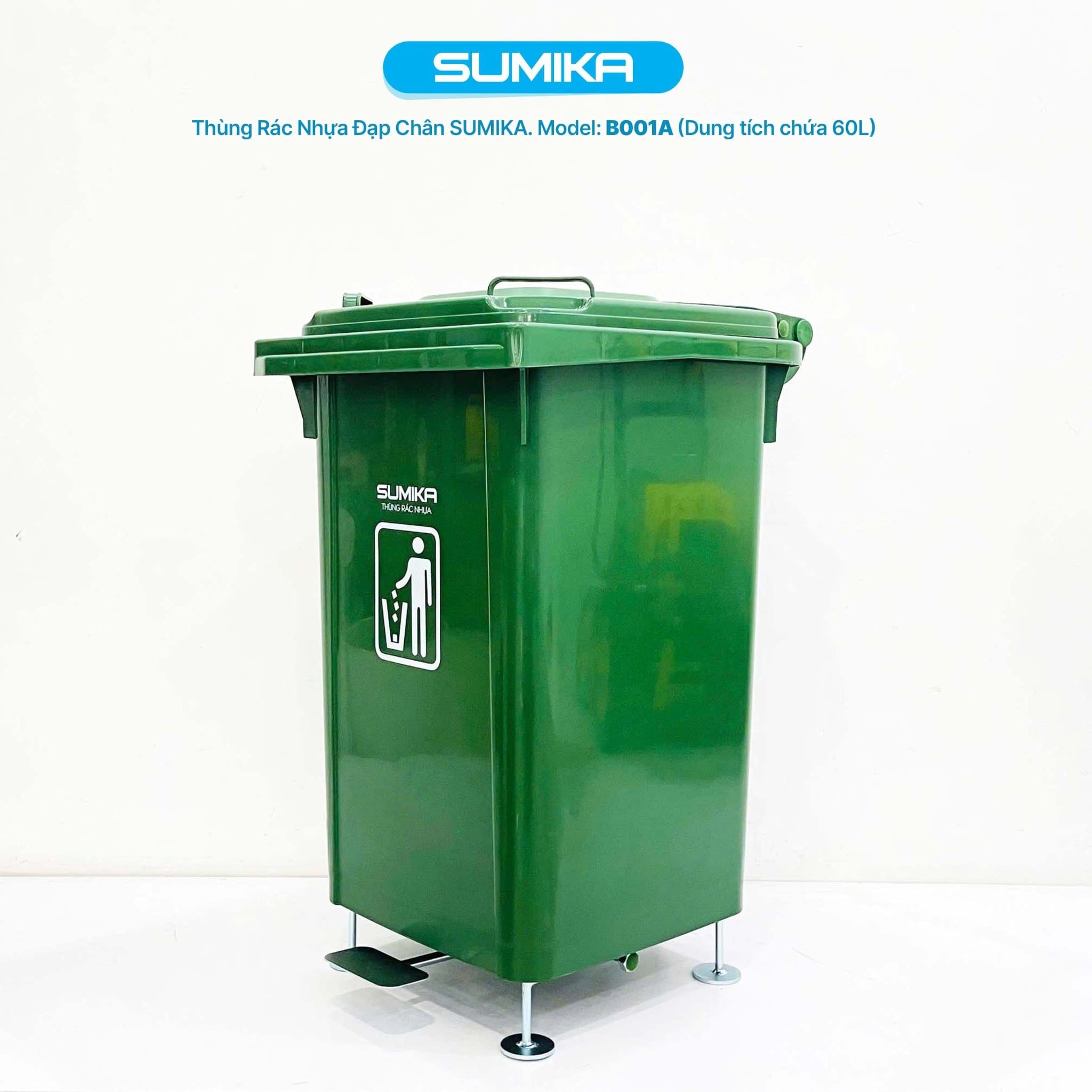 Thùng Rác Nhựa Gia Đình SUMIKA B001A