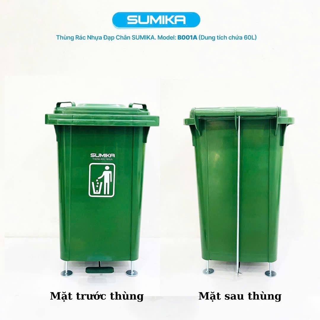 Thùng Rác Nhựa Gia Đình SUMIKA B001A
