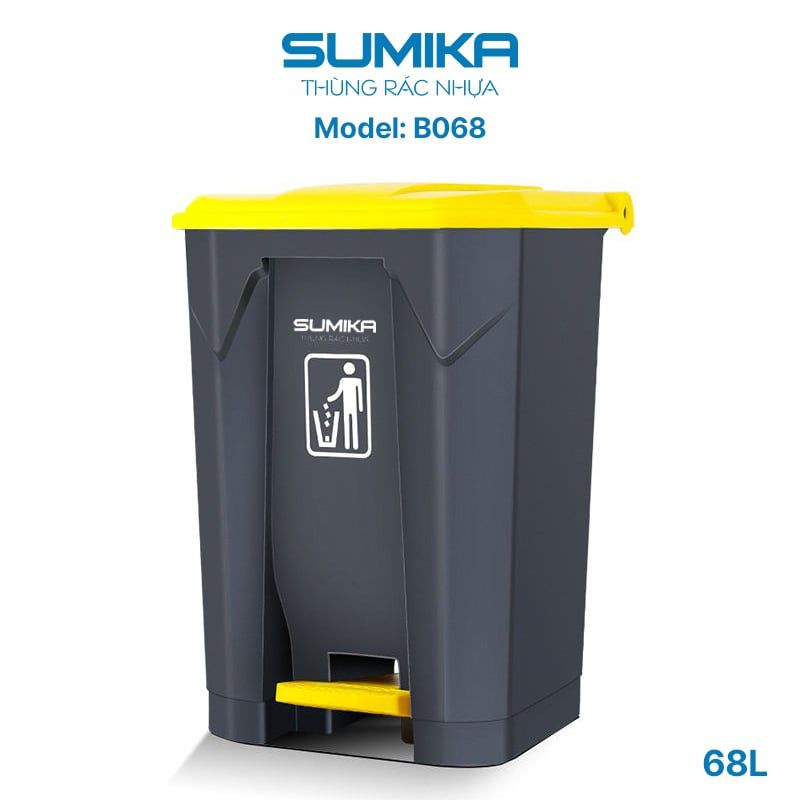 Thùng Rác Nhựa Đạp Chân SUMIKA B068