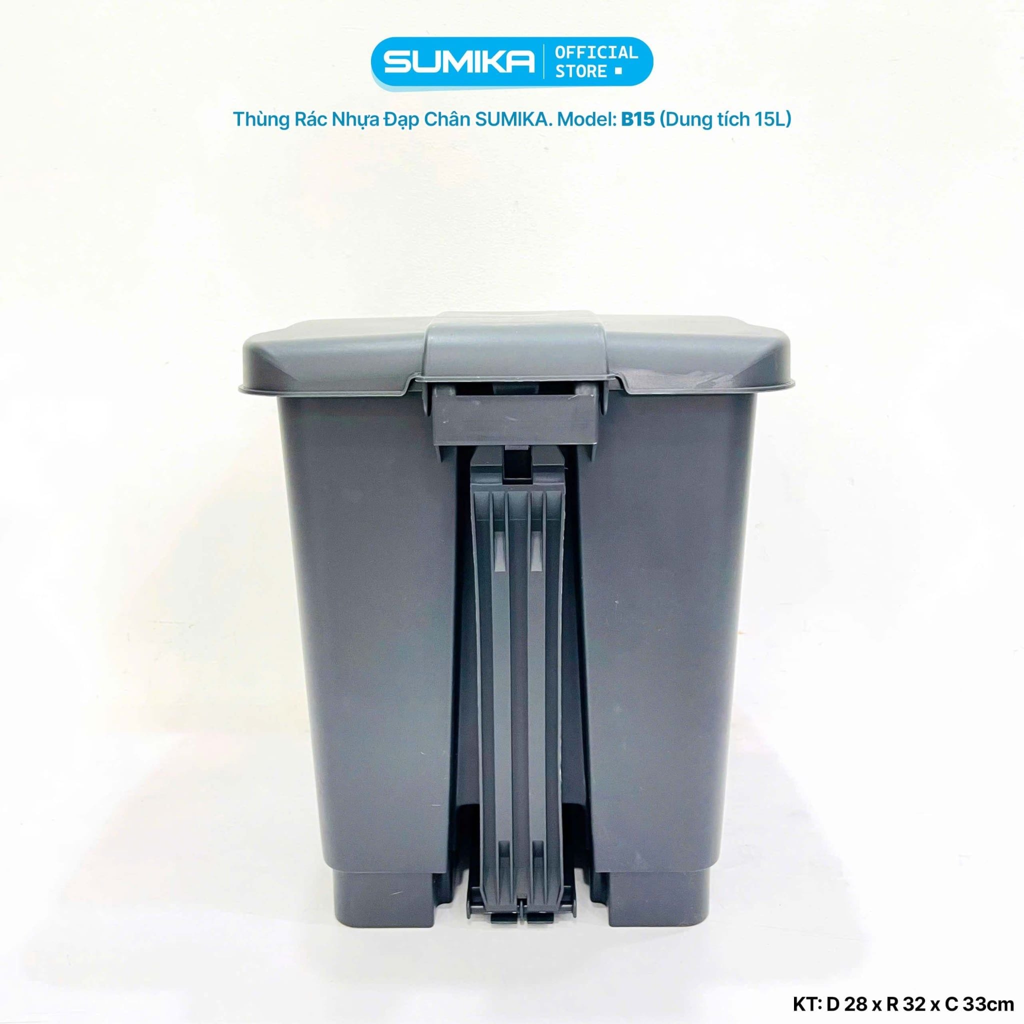 Thùng Rác Nhựa Đạp Chân SUMIKA B15
