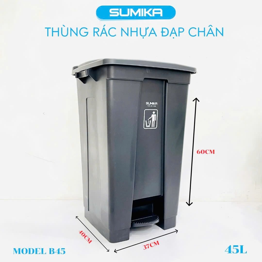 Thùng Rác Nhựa Đạp Chân SUMIKA B45