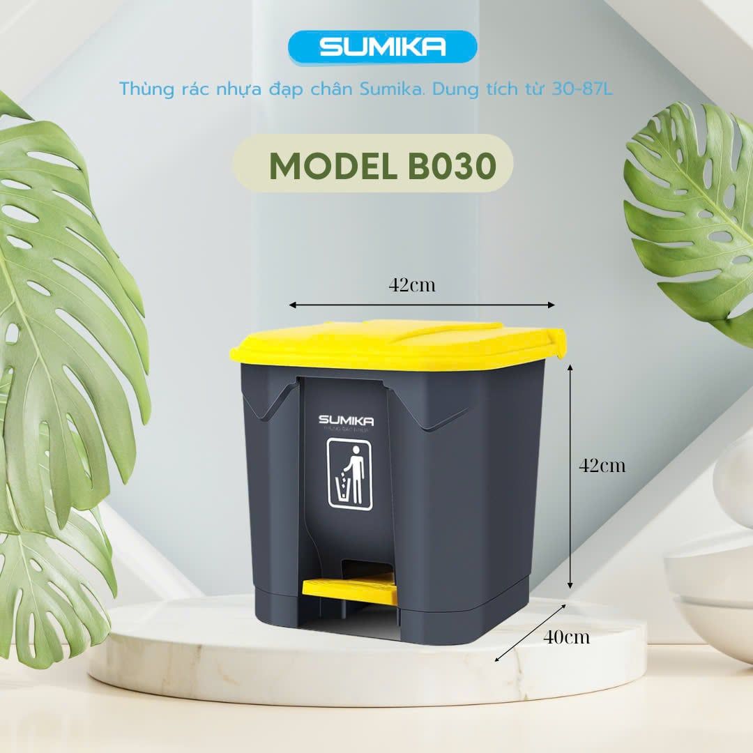 Thùng Rác Nhựa Đạp Chân SUMIKA B030