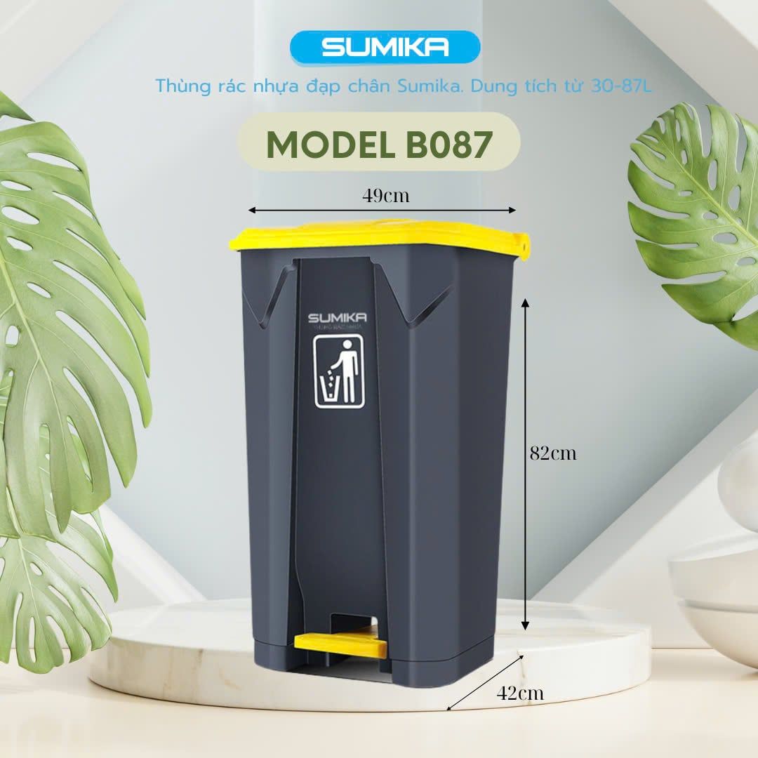 Thùng Rác Nhựa Đạp Chân SUMIKA B087