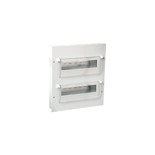 Tủ điện vỏ kim loại Sino EM18PL lắp âm tường 18 module