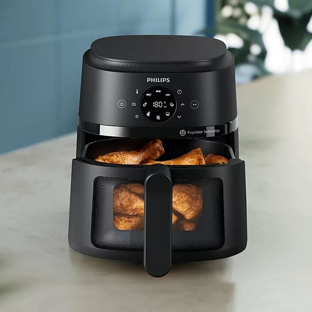 Nồi chiên không dầu Philips Series 2000 NA220/00 4.2L, công suất 1500W, cửa sổ trong suốt