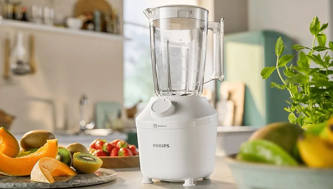 Máy xay sinh tố Philips HR2041/30 450W, bộ 3 cối gồm 1 cối lớn 1L và 2 cối nhỏ 0.2L