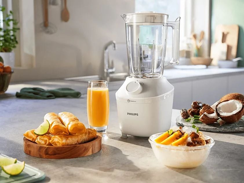 Máy xay sinh tố Philips HR2041/10 450W, công nghệ ProBlend, 2 cối nhựa kháng vỡ